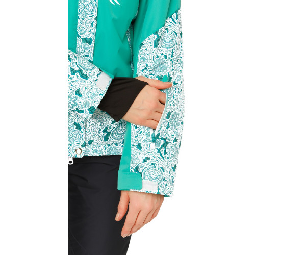 Куртка горнолыжная женская зеленого цвета 17122Z