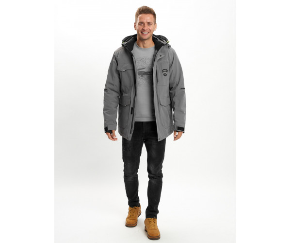 Молодежная зимняя куртка мужская хаки цвета 2159Sr