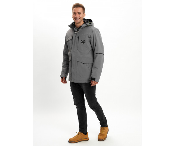 Молодежная зимняя куртка мужская хаки цвета 2159Sr