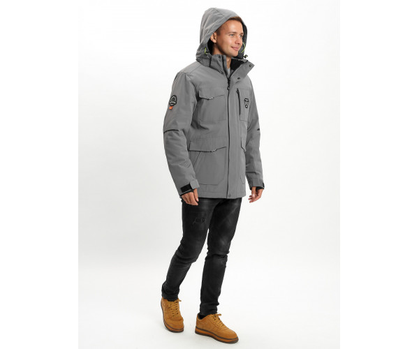 Молодежная зимняя куртка мужская хаки цвета 2159Sr