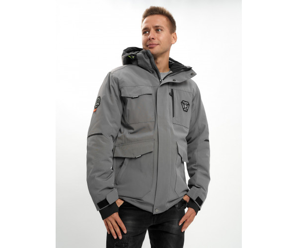 Молодежная зимняя куртка мужская хаки цвета 2159Sr