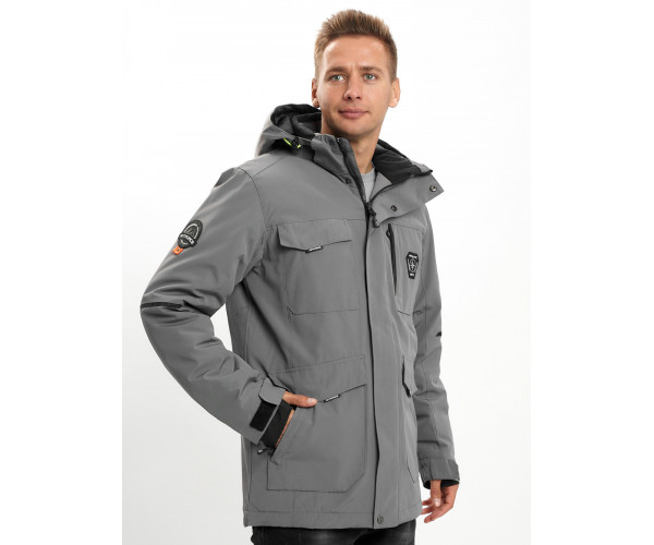 Молодежная зимняя куртка мужская хаки цвета 2159Sr