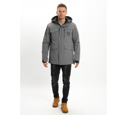 Молодежная зимняя куртка мужская хаки цвета 2159Sr