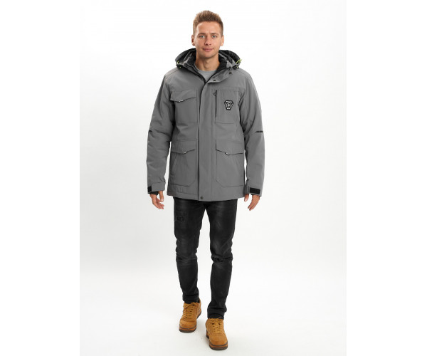 Молодежная зимняя куртка мужская хаки цвета 2159Sr