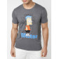Мужские футболки с принтом серого цвета 221418Sr