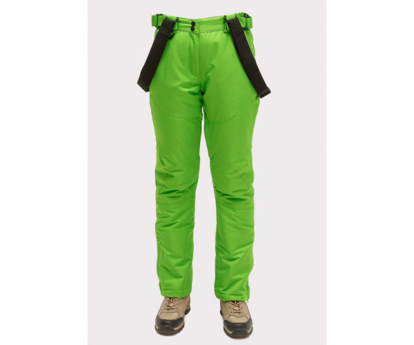 Женские зимние горнолыжные брюки салатового цвета 905Sl