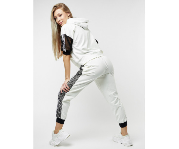 Спортивный костюм трикотажный белого цвета 22124Bl