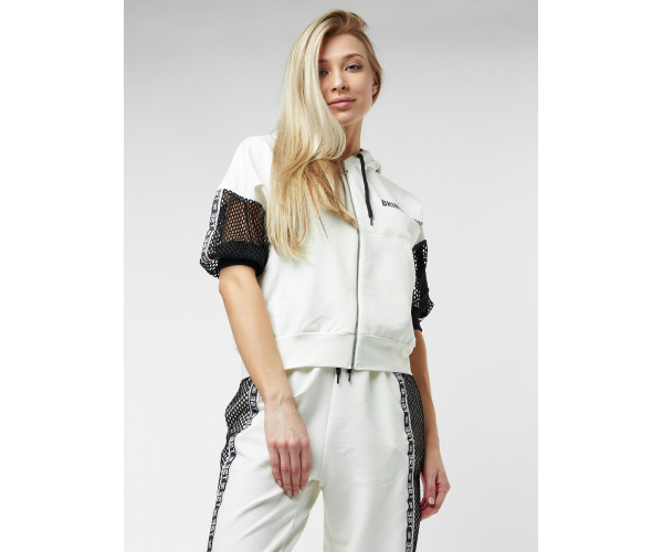 Спортивный костюм трикотажный белого цвета 22124Bl