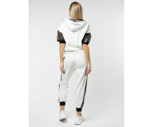 Спортивный костюм трикотажный белого цвета 22124Bl