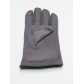 Классические перчатки зимние мужские серого цвета 603Sr