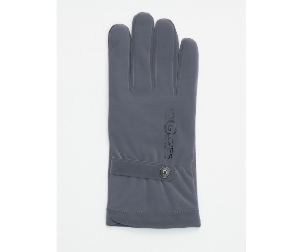Классические перчатки зимние мужские серого цвета 603Sr