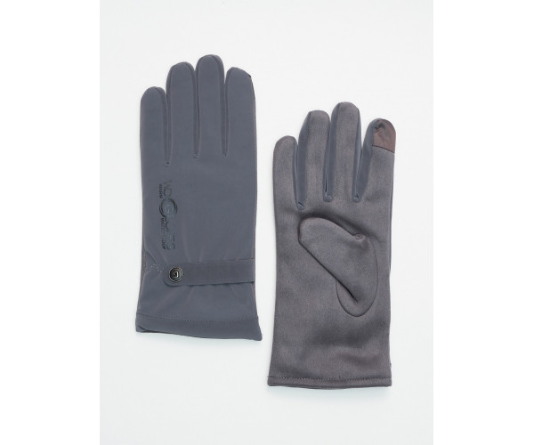 Классические перчатки зимние мужские серого цвета 603Sr