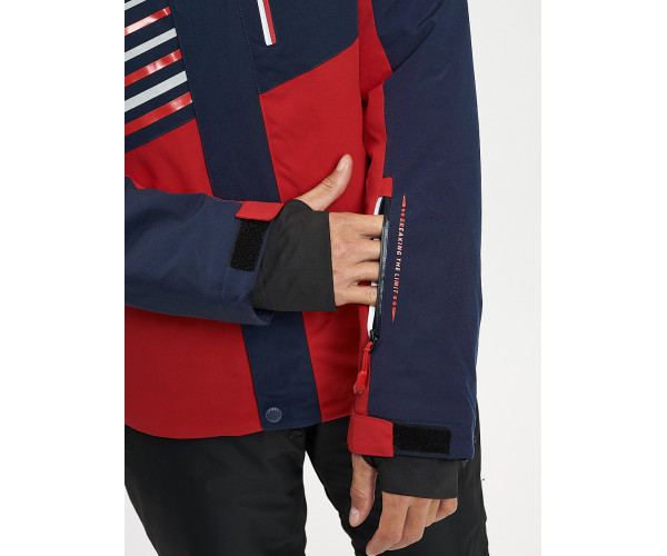 Горнолыжная куртка мужская красного цвета 77012Kr