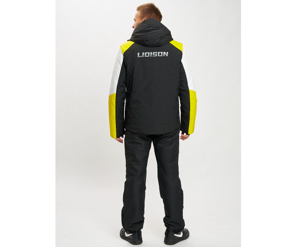 Горнолыжный костюм мужской желтого цвета 077018J