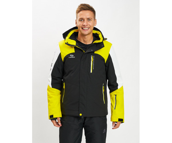 Горнолыжный костюм мужской желтого цвета 077018J