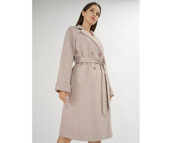 Пальто демисезонное коричневого цвета 42121K