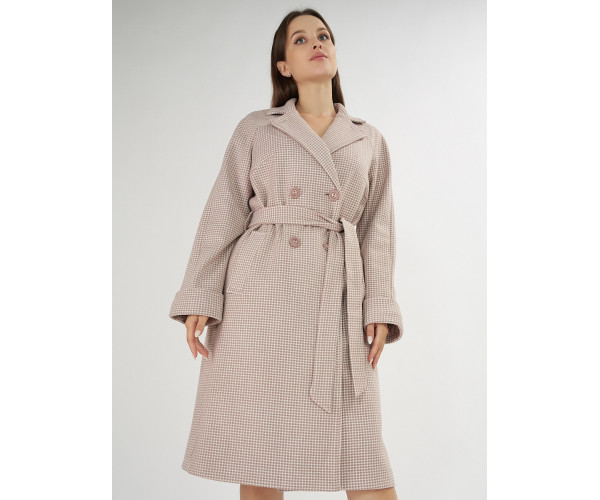 Пальто демисезонное коричневого цвета 42121K