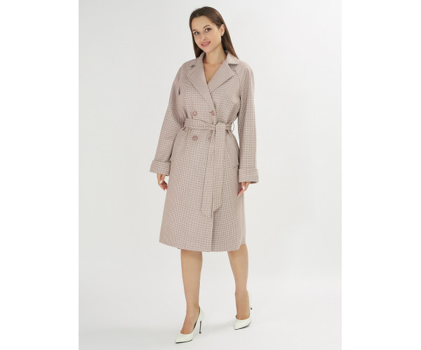 Пальто демисезонное коричневого цвета 42121K