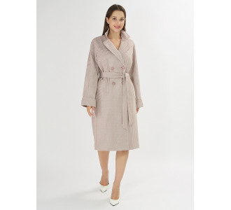 Пальто демисезонное коричневого цвета 42121K