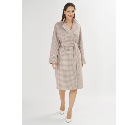 Пальто демисезонное коричневого цвета 42121K