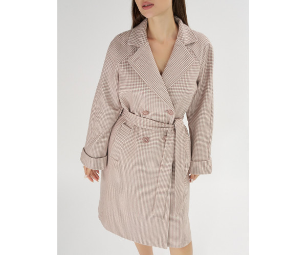 Пальто демисезонное коричневого цвета 42121K