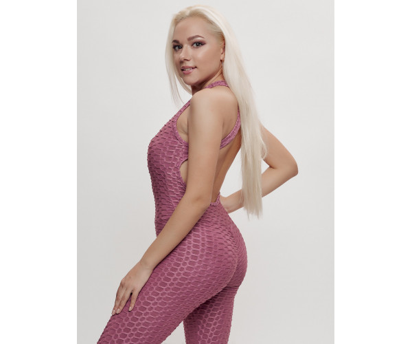 Комбинезон для фитнеса женский розового цвета 2005R