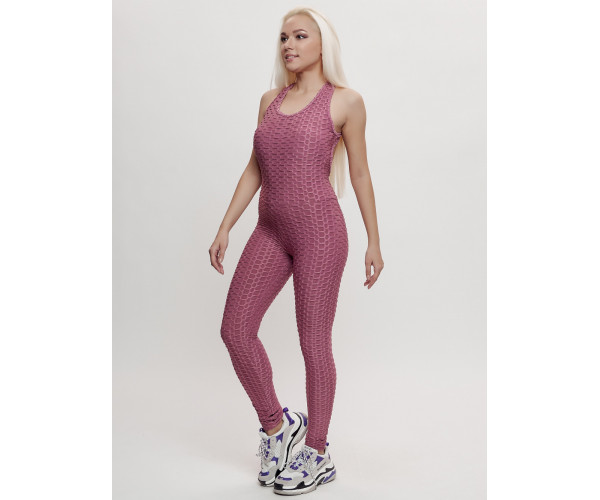 Комбинезон для фитнеса женский розового цвета 2005R