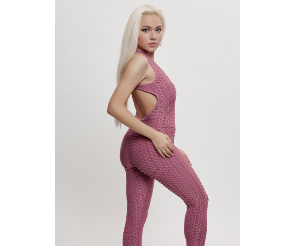 Комбинезон для фитнеса женский розового цвета 2005R