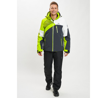 Горнолыжный костюм мужской зеленого цвета 077019Z