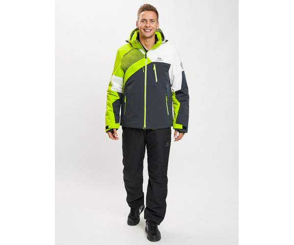 Горнолыжный костюм мужской зеленого цвета 077019Z