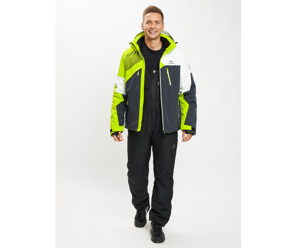 Горнолыжный костюм мужской зеленого цвета 077019Z