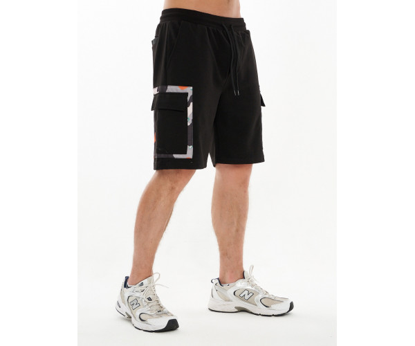 Костюм шорты и футболка черного цвета 9183Ch