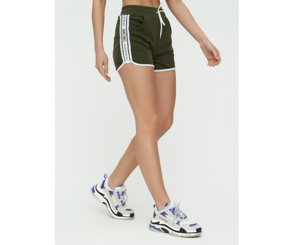 Спортивные шорты женские хаки цвета 3008Kh