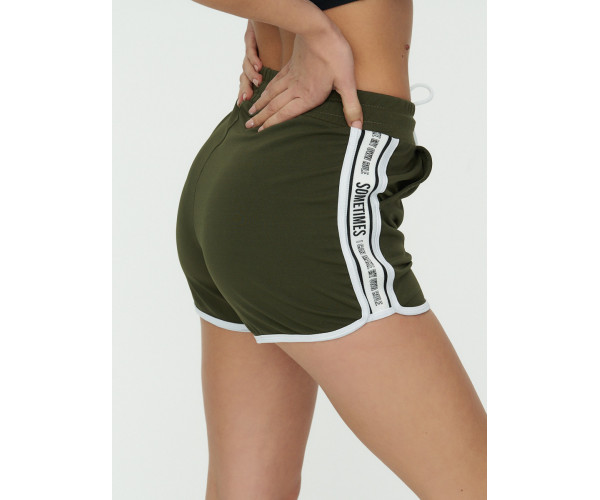 Спортивные шорты женские хаки цвета 3008Kh