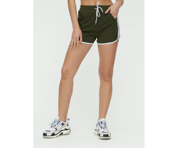 Спортивные шорты женские хаки цвета 3008Kh
