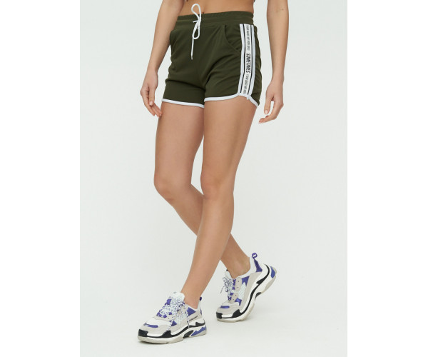 Спортивные шорты женские хаки цвета 3008Kh
