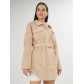 Полупальто демисезонное бежевого цвета 42101B