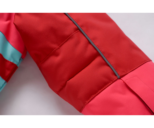 Горнолыжный костюм детский Valianly красного цвета 9006Kr