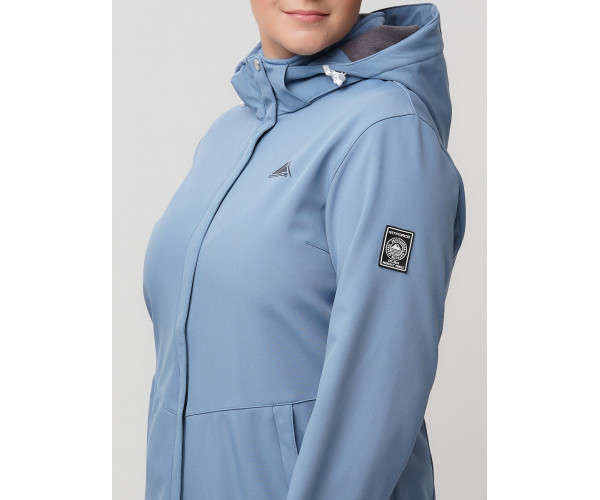 Ветровка  bigsize голубого цвета 2034-1Gl