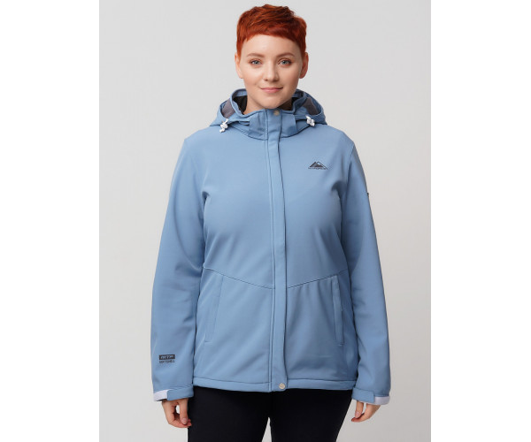 Ветровка  bigsize голубого цвета 2034-1Gl