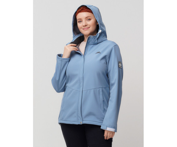 Ветровка  bigsize голубого цвета 2034-1Gl