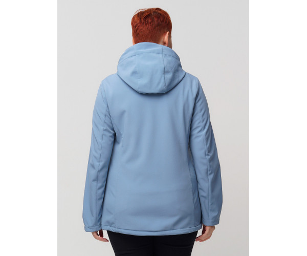 Ветровка  bigsize голубого цвета 2034-1Gl