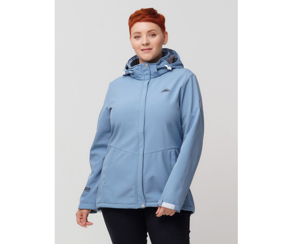 Ветровка  bigsize голубого цвета 2034-1Gl