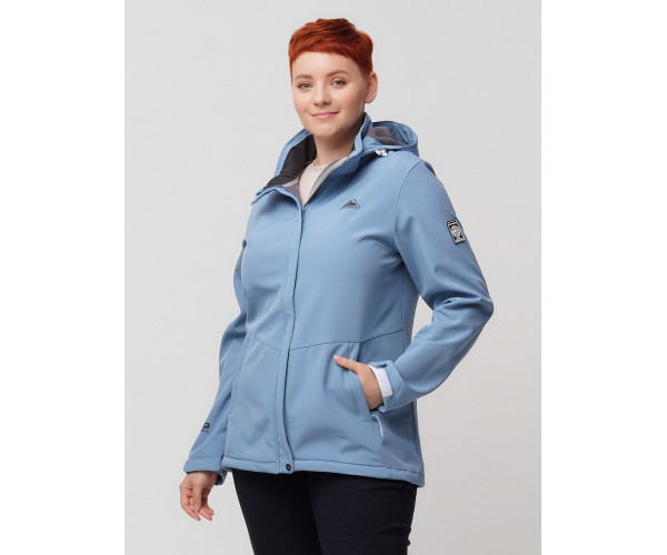 Ветровка  bigsize голубого цвета 2034-1Gl