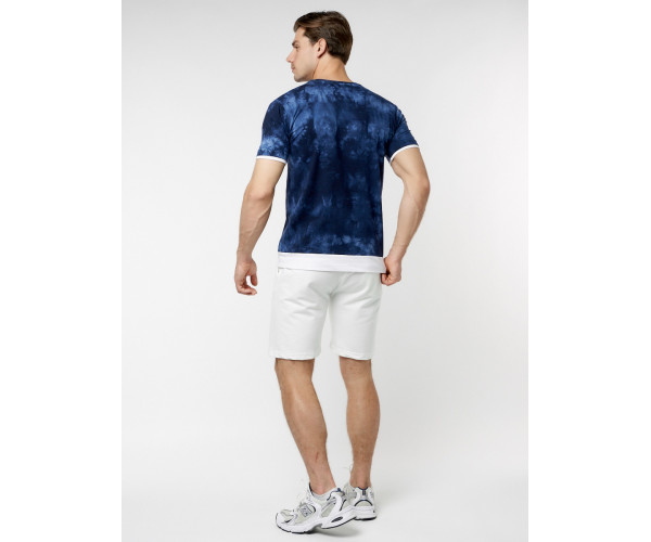 Мужская футболка варенка темно-синего цвета 221004TS