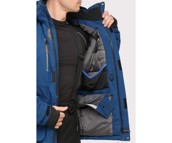 Мужской зимний костюм горнолыжный синего цвета 01910S