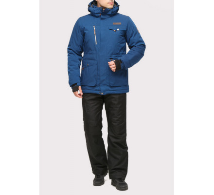 Мужской зимний костюм горнолыжный синего цвета 01910S