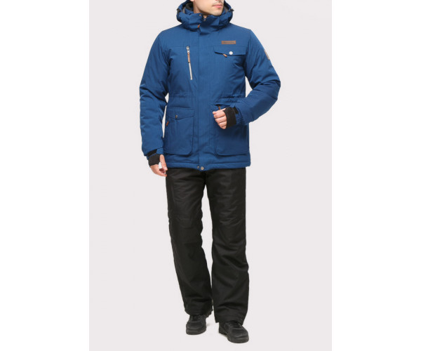 Мужской зимний костюм горнолыжный синего цвета 01910S