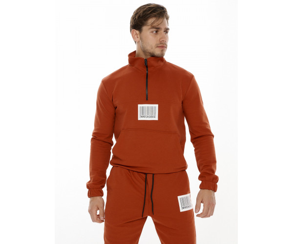 Спортивный костюм анорак оранжевого цвета 9155O