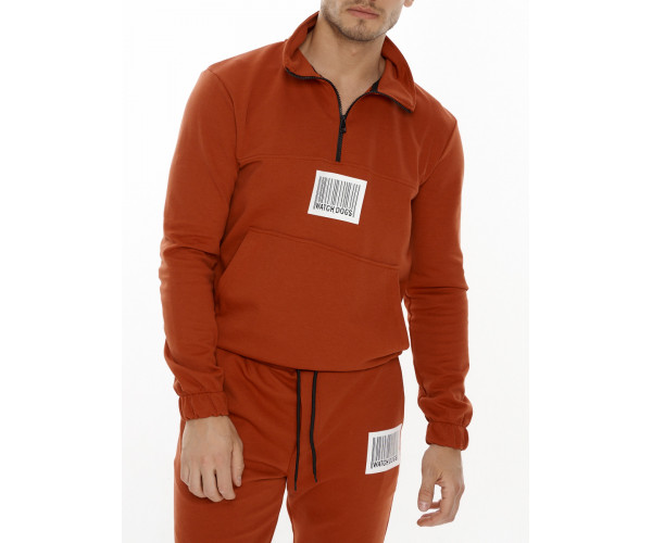 Спортивный костюм анорак оранжевого цвета 9155O